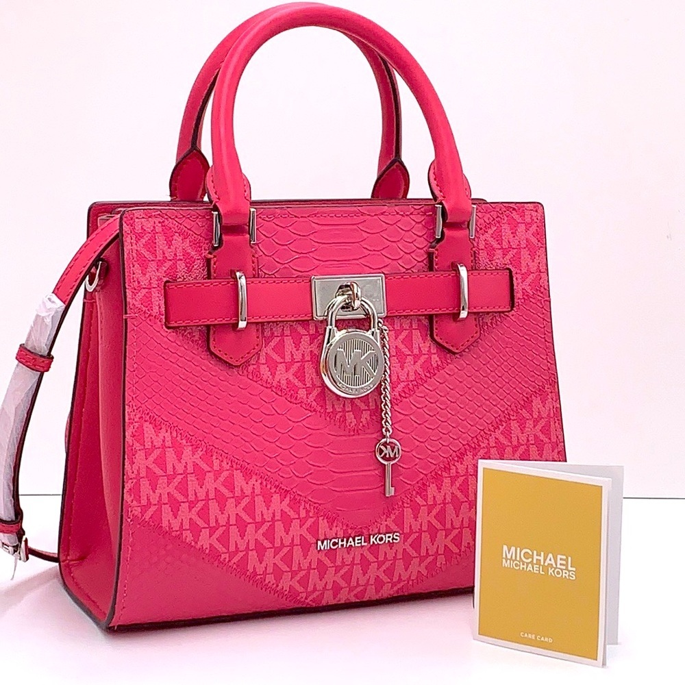 Michael Kors Hamilton Small Satchel Shoulder Crossbody Bag 
Electric Pink
NWT